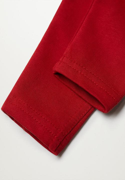 MANGO - Terry leggings - red