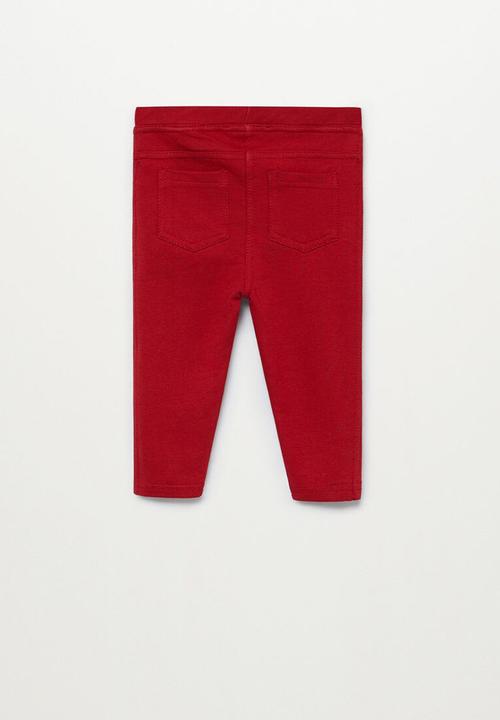 MANGO - Terry leggings - red