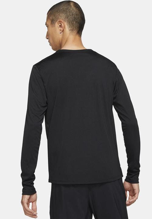 Nike - M nk df uv miler top ls - black/reflective silver