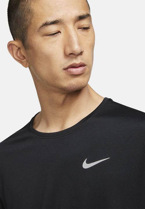 Nike - M nk df uv miler top ls - black/reflective silver
