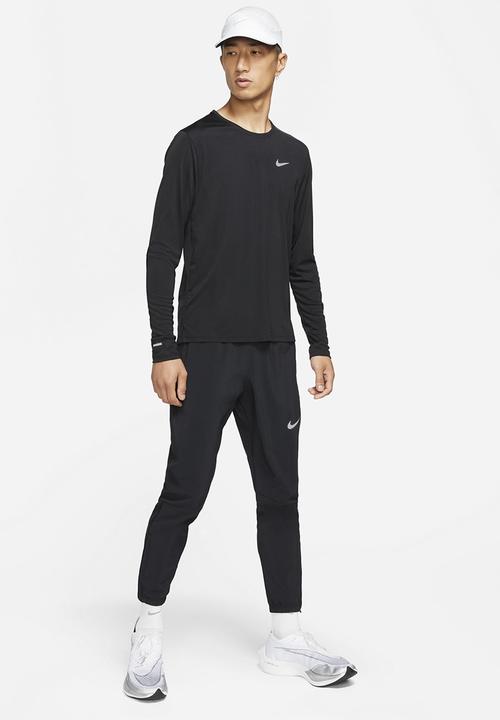 Nike - M nk df uv miler top ls - black/reflective silver