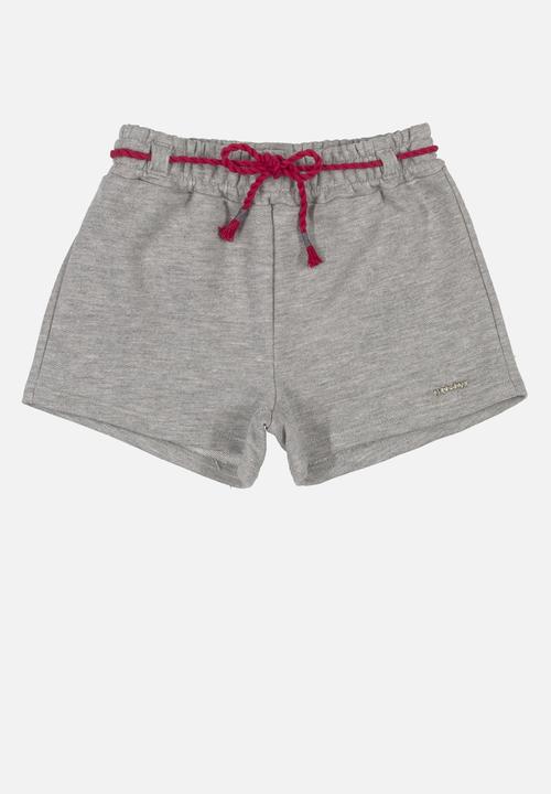 UP Baby - Heart tee & shorts set - red & grey 