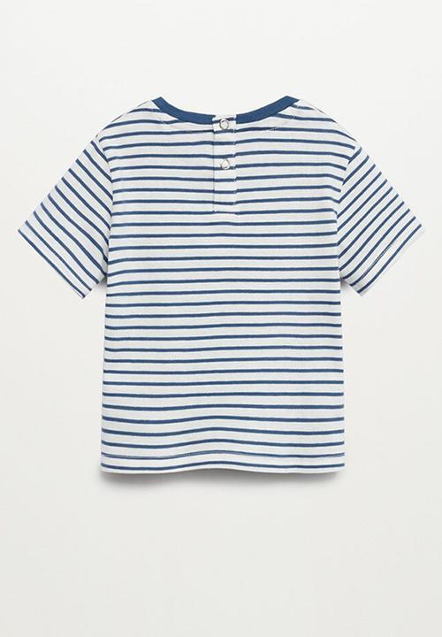 MANGO - T-shirt pocket - blue