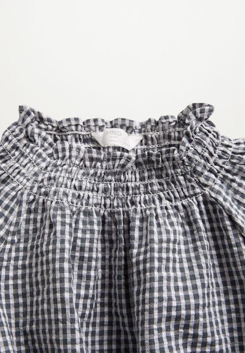 MANGO - Dungarees elena - grey & white 