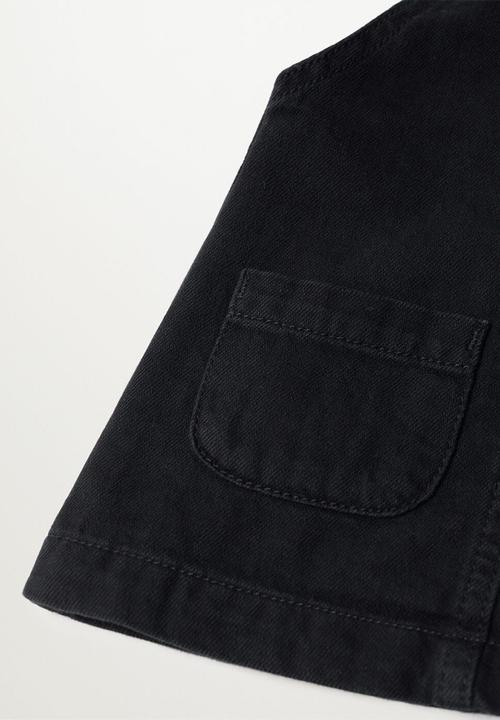 MANGO - Dungaree dress elvan - black