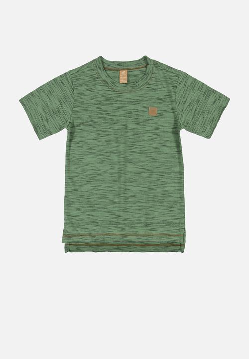 UP Baby - Tee & palm tree shorts - green