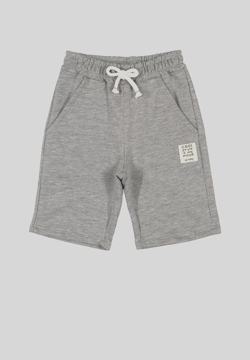 UP Baby - Slogan tee & shorts set - white & grey 