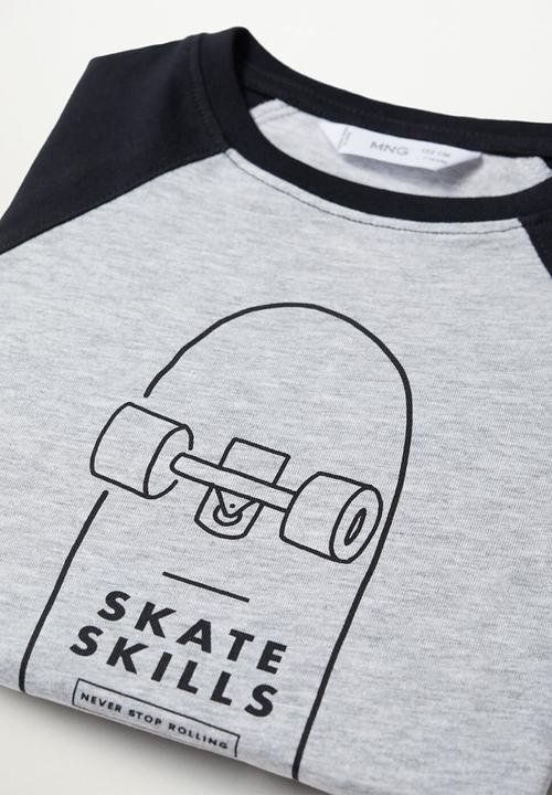 MANGO - T-shirt skills - grey