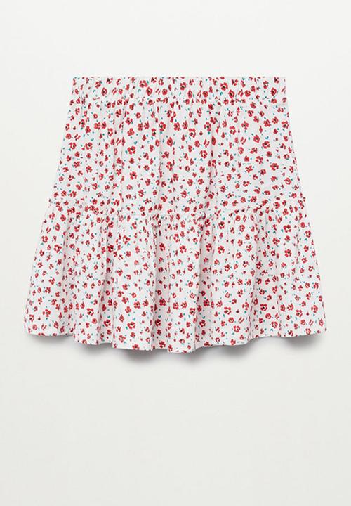 MANGO - Falda costa - white