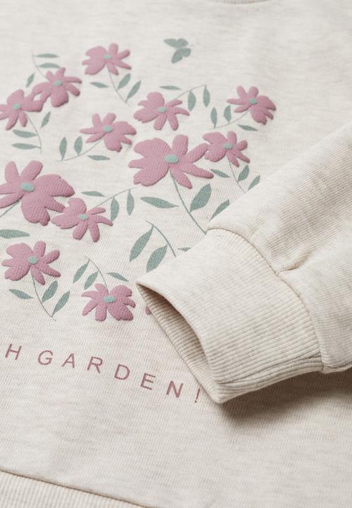 MANGO - Daisy sweatshirt - light beige