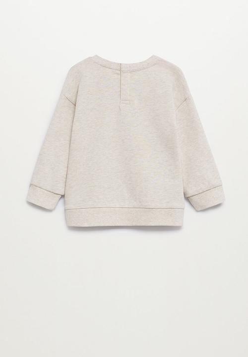MANGO - Daisy sweatshirt - light beige