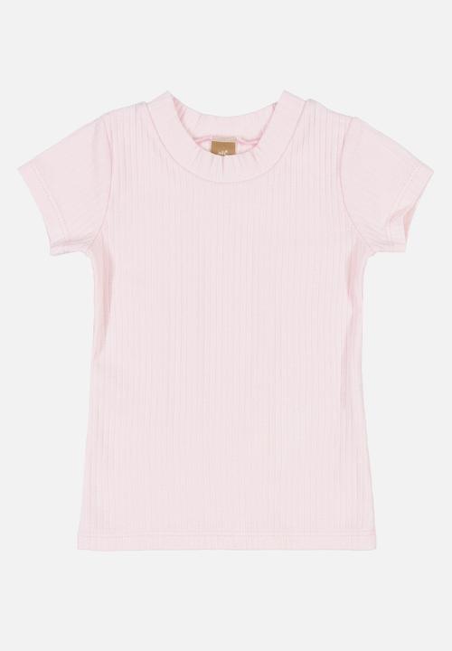 UP Baby - Rainbow dungaree & tee set - pink & blue 