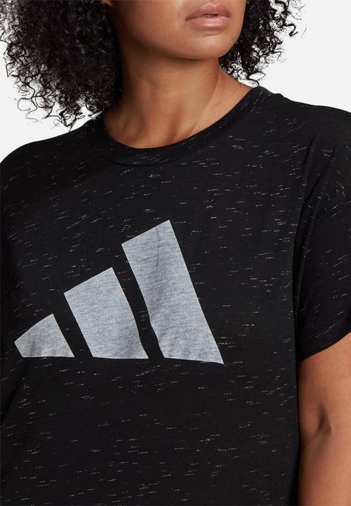 adidas Performance - Plus win 2.0 short sleeve tee - black melange