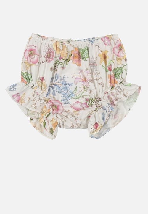 UP Baby - Tee & woven shorts set - off white