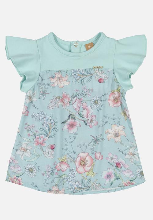 UP Baby - Tee & woven shorts set - blue
