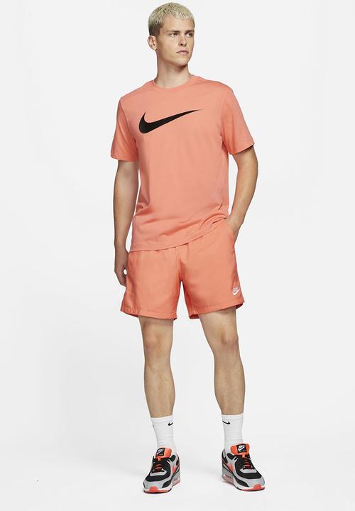 Nike - Nsw tee icon swoosh - magic ember/black