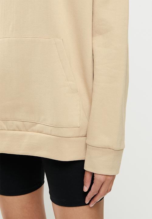 Blake - Oversized hoodie - latte with print