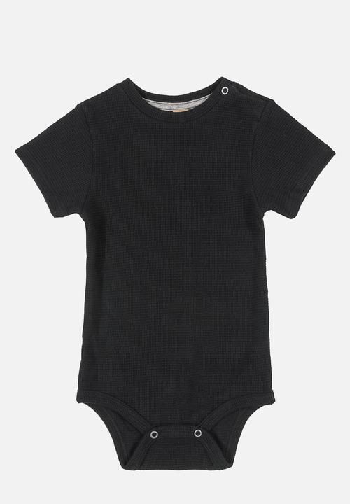 UP Baby - Cat dungaree & babygrow set - black