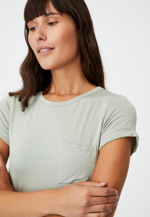 Cotton On - Kathleen short sleeve top - sage