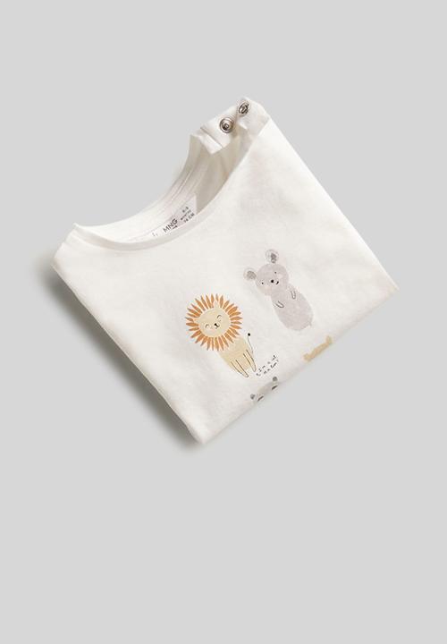 MANGO - Party long sleeve tee - off white