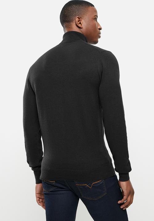 POLO - Brad merino roll neck knit - black