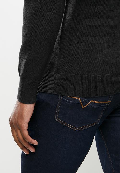 POLO - Brad merino roll neck knit - black