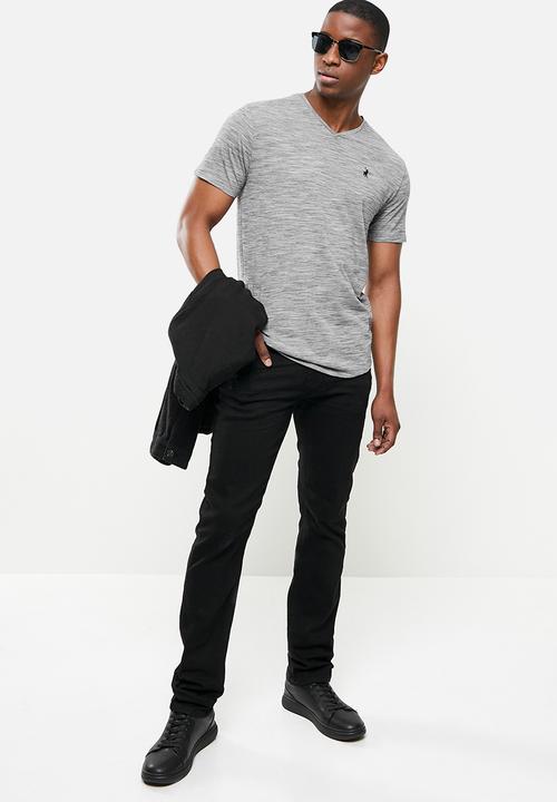 POLO - Oliver spacedyed short sleeve tee - grey