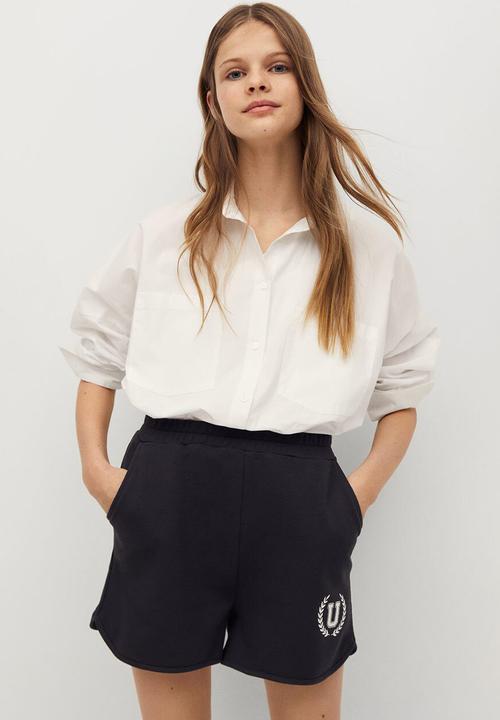 MANGO - Shorts college - black