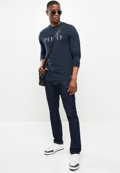 POLO - Kyle debossed tee - navy