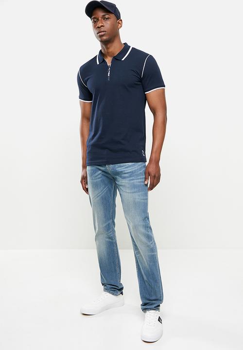 POLO - Rene short sleeve golfer - navy