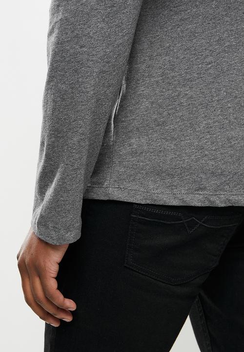 POLO - Paul crew neck tee - charcoal