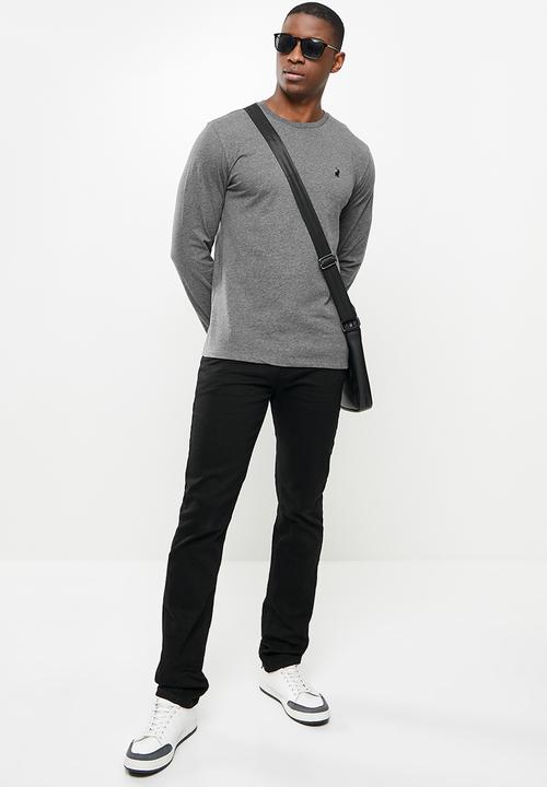 POLO - Paul crew neck tee - charcoal