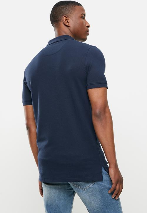 POLO - Melvin slim fit short sleeve golfer - navy