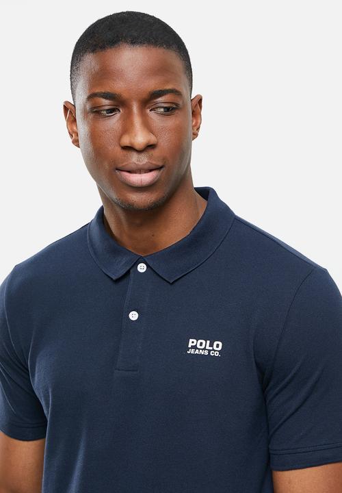 POLO - Melvin slim fit short sleeve golfer - navy