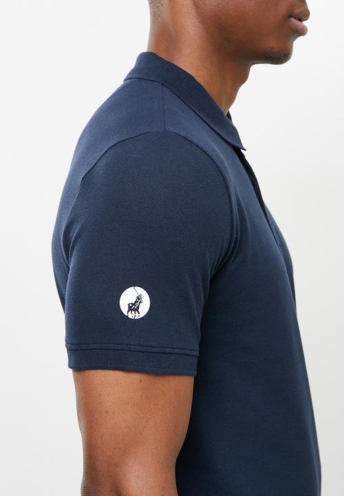 POLO - Melvin slim fit short sleeve golfer - navy
