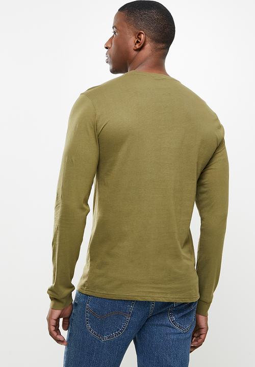 POLO - Pevin embroidered logo tee - khaki