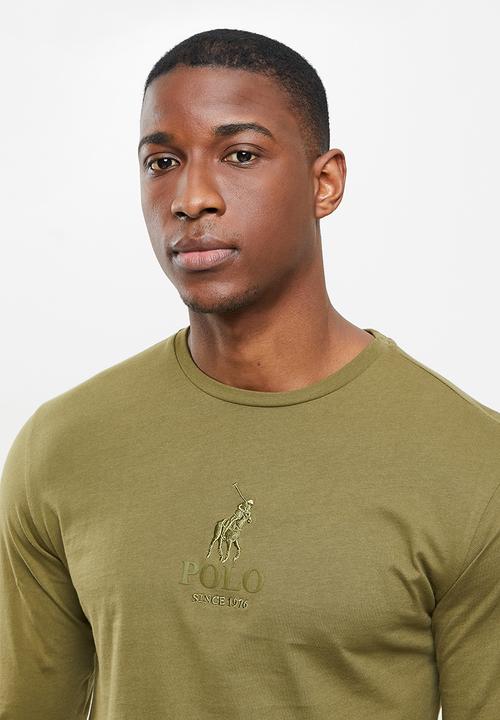 POLO - Pevin embroidered logo tee - khaki