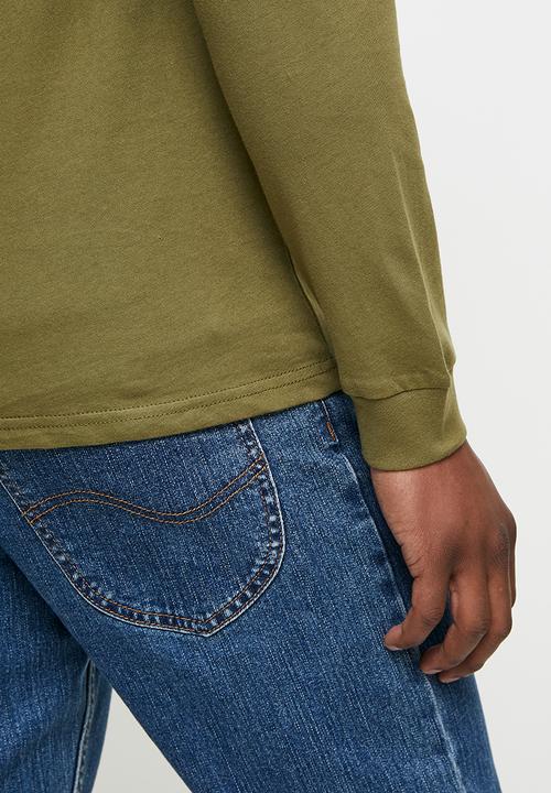 POLO - Pevin embroidered logo tee - khaki