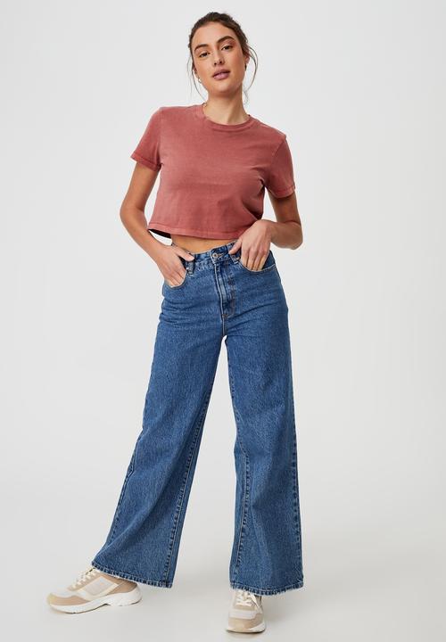 Cotton On - The baby tee - washed earthy red