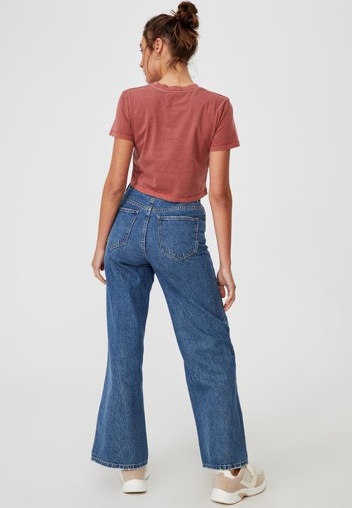 Cotton On - The baby tee - washed earthy red