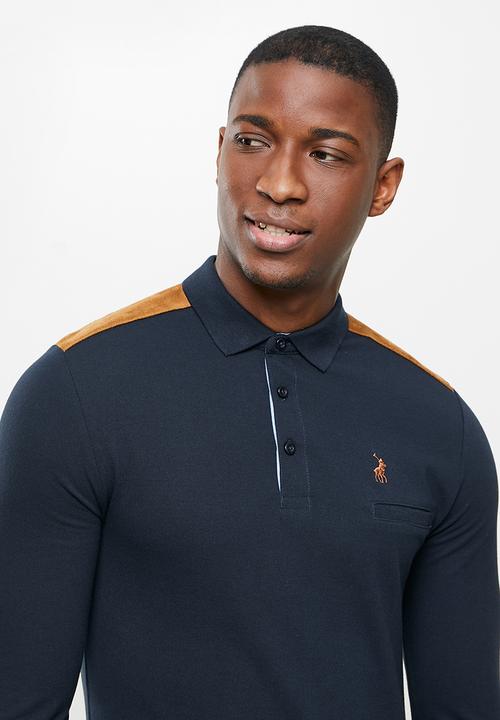 POLO - Faizel long sleeve golfer - navy