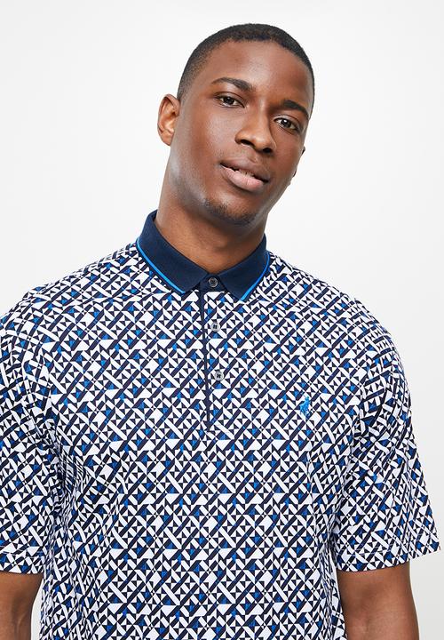 POLO - Gabriel premium printed golfer - navy