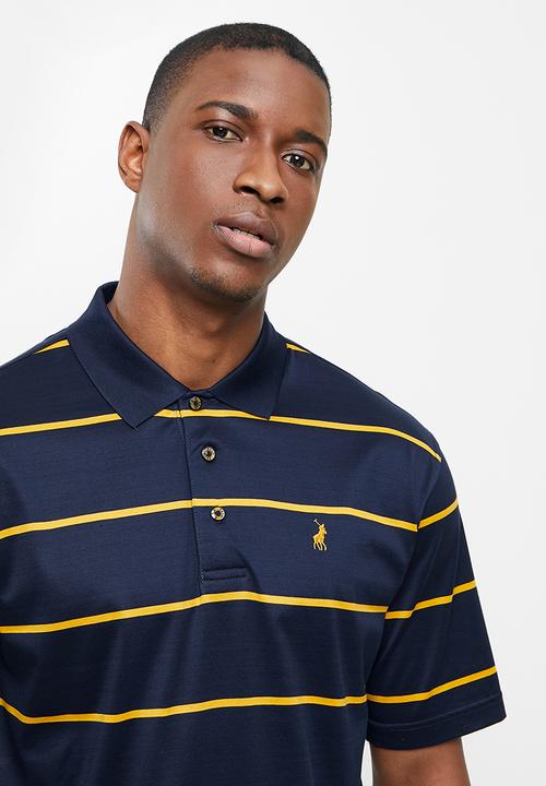 POLO - Hudson golfer - navy & yellow