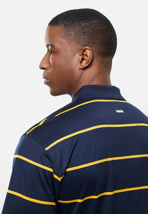 POLO - Hudson golfer - navy & yellow