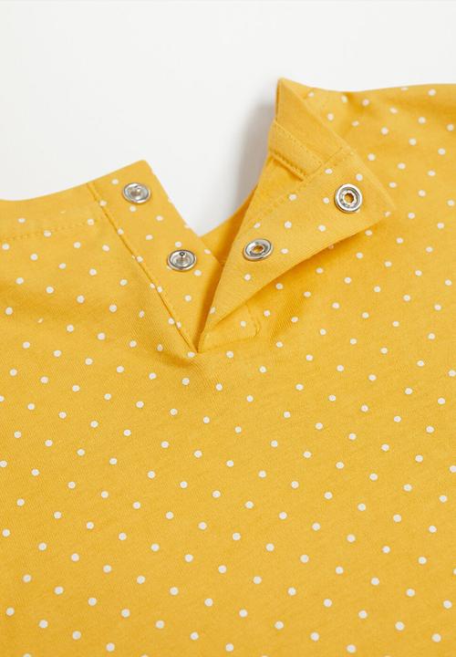 MANGO - Printed short pyjamas dotti - yellow