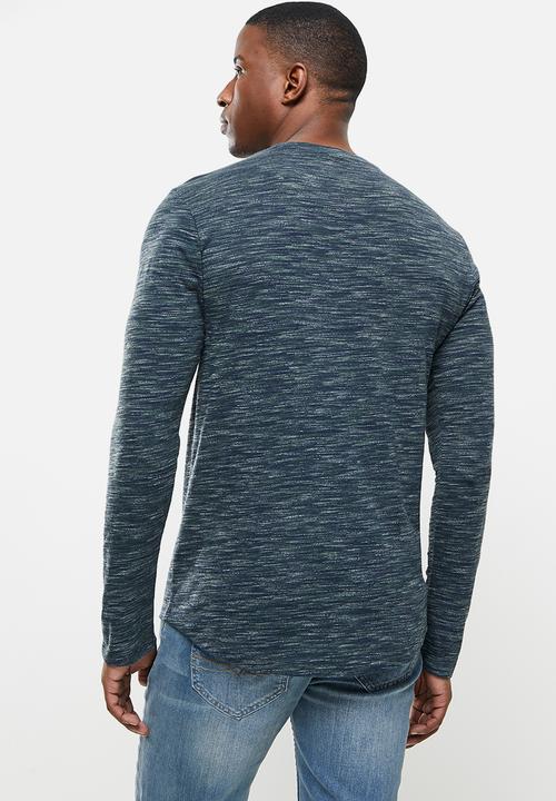POLO - Oliver spacedyed long sleeve tee - navy
