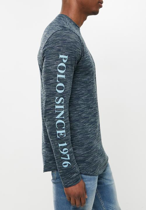 POLO - Oliver spacedyed long sleeve tee - navy