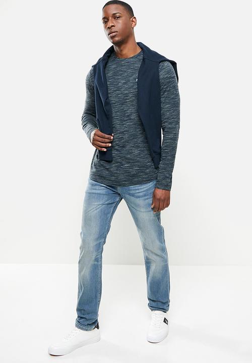 POLO - Oliver spacedyed long sleeve tee - navy