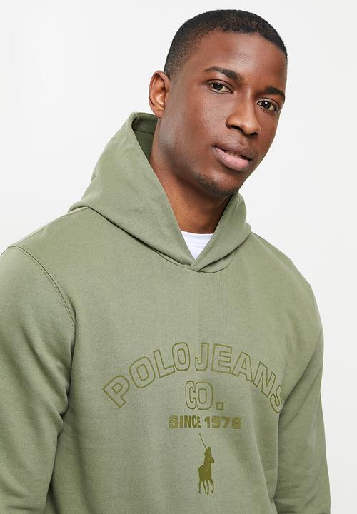 POLO - Hendrick logo hooded sweat - fatigue