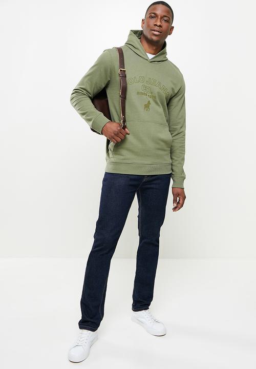 POLO - Hendrick logo hooded sweat - fatigue